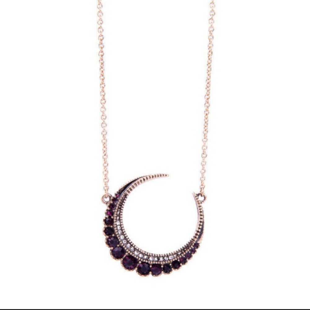 Boho Moon Rhinestone Necklace